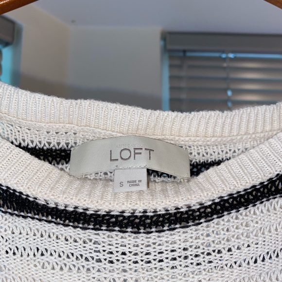 Loft Stripped Crew Neck Sweater - Picture 2 of 4